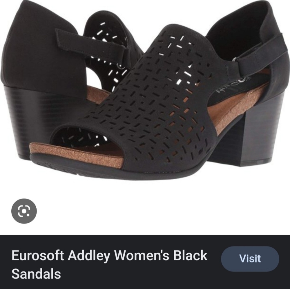 Eurosoft Addley Women's Black Sandals